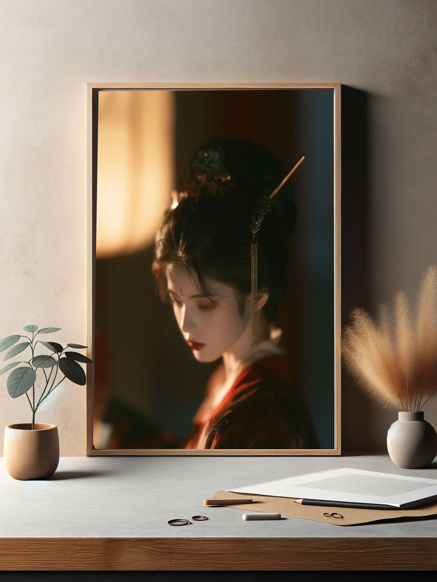 Geisha Portrait Photography Poster. — room view 2