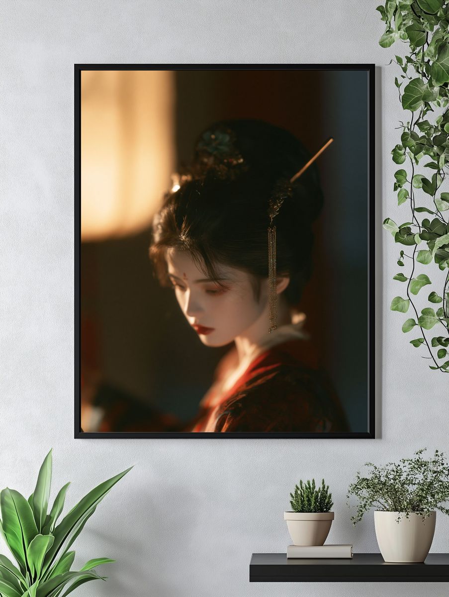 Geisha Portrait Photography Poster. — room view 4