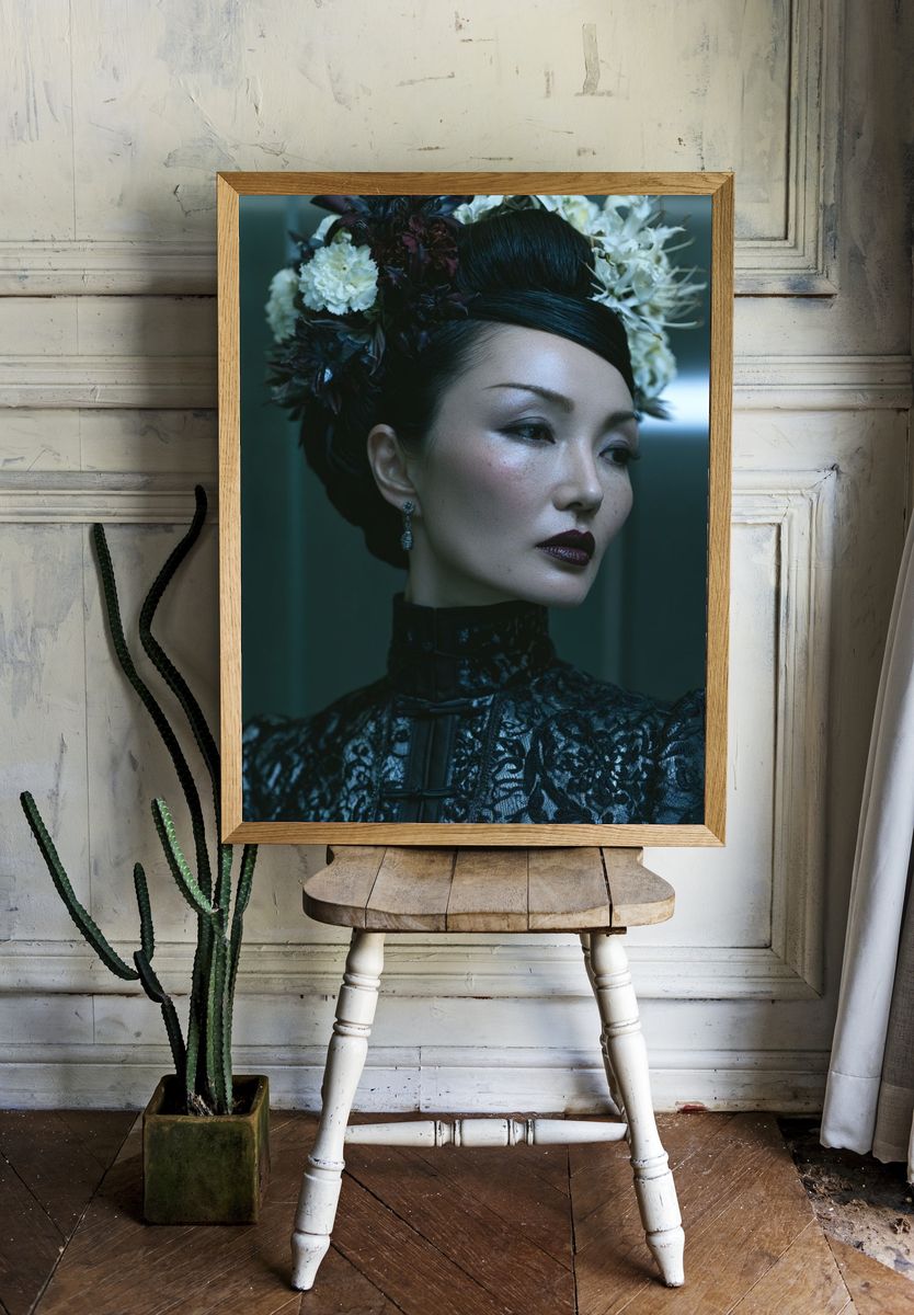 Geisha Portrait Photography Poster. — room view 1