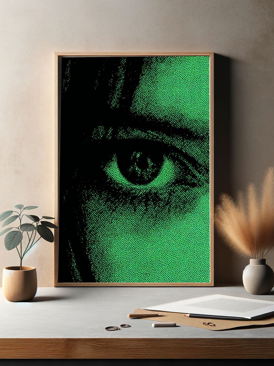 Green Eye — Pop Art Print. — room view 2