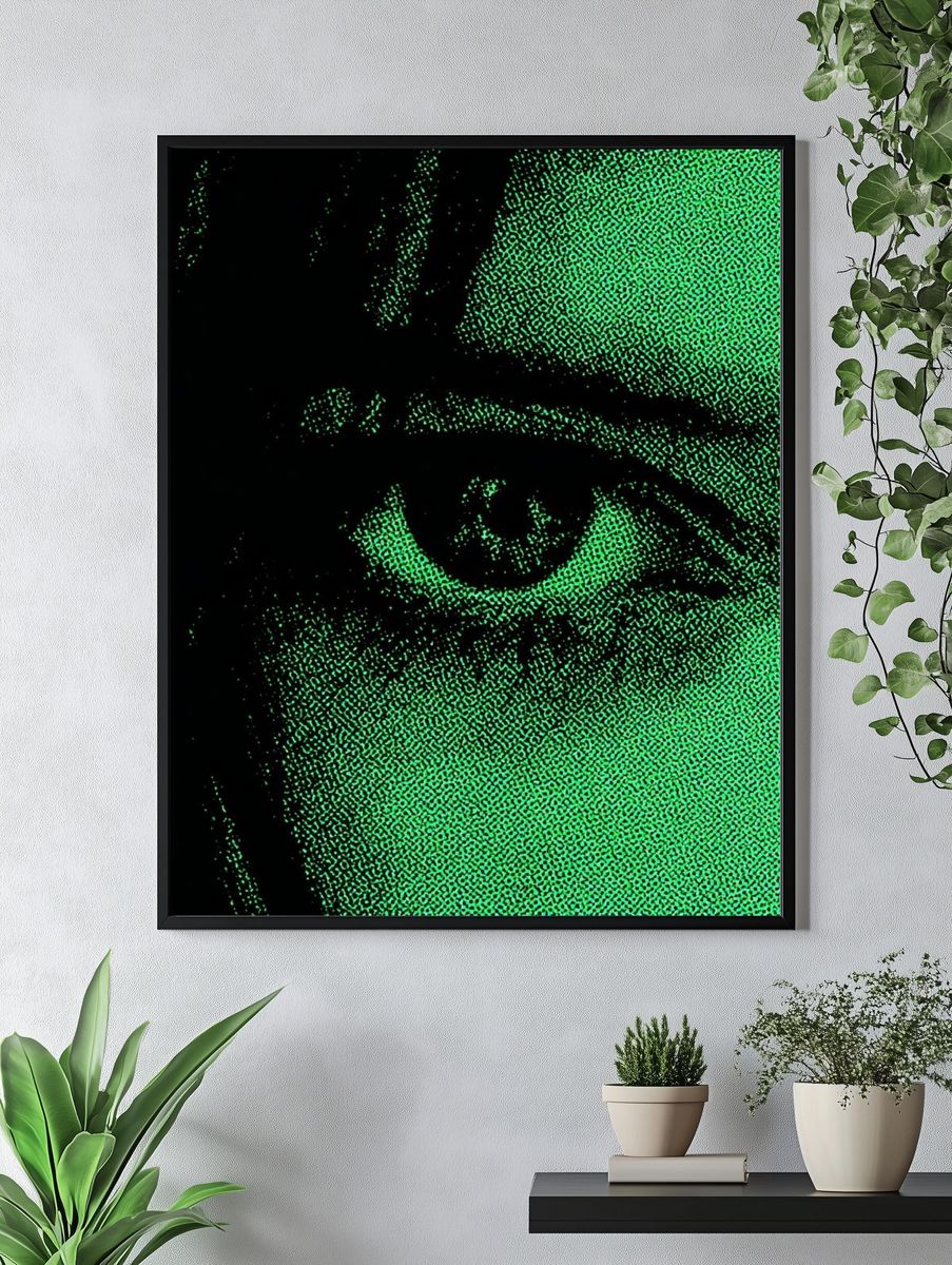 Green Eye — Pop Art Print. — room view 4