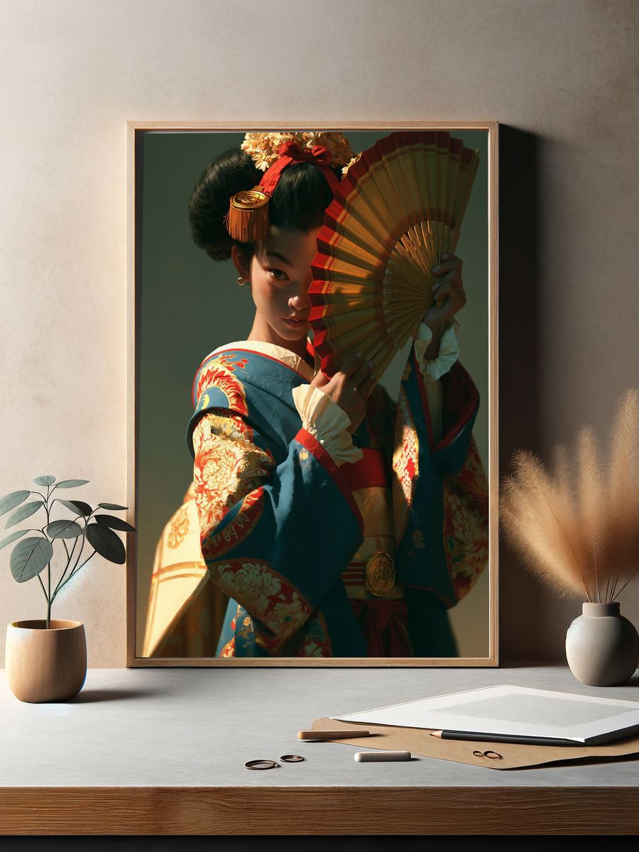 Geisha Portrait Photography Poster. — room view 2