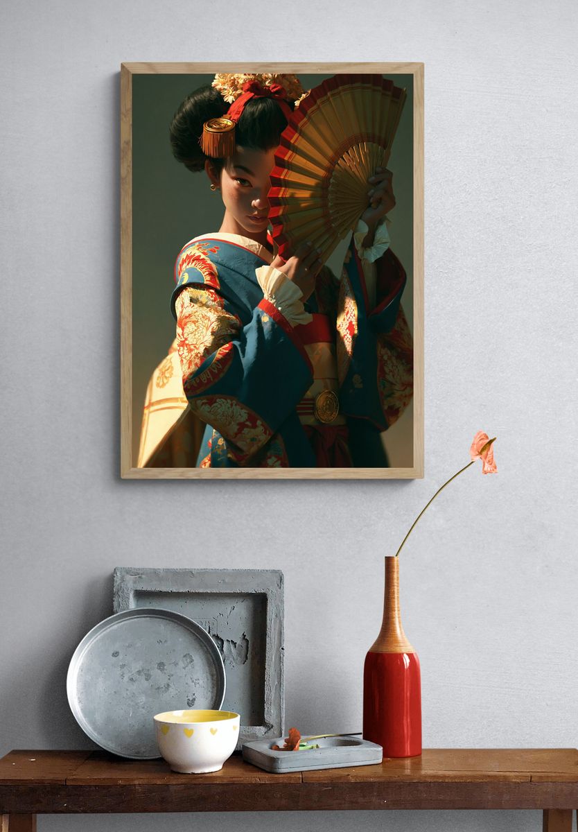 Geisha Portrait Photography Poster. — room view 3