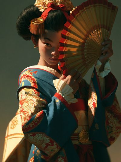 Geisha Portrait Photography Poster. poster