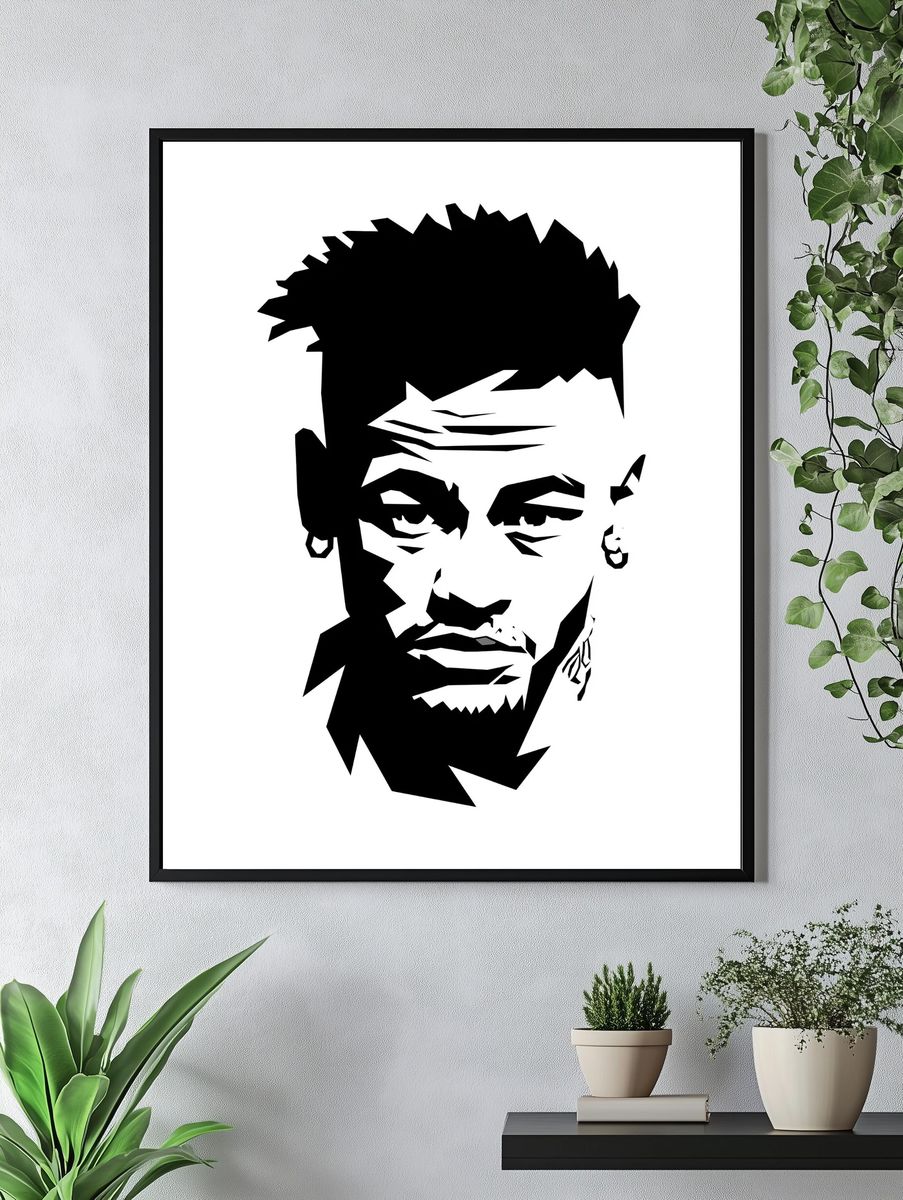 Geometric Male Portrait Print. — room view 4