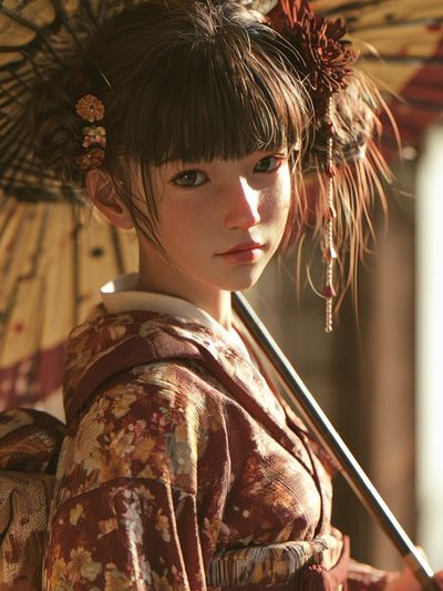 Geisha Portrait Photography Poster. poster