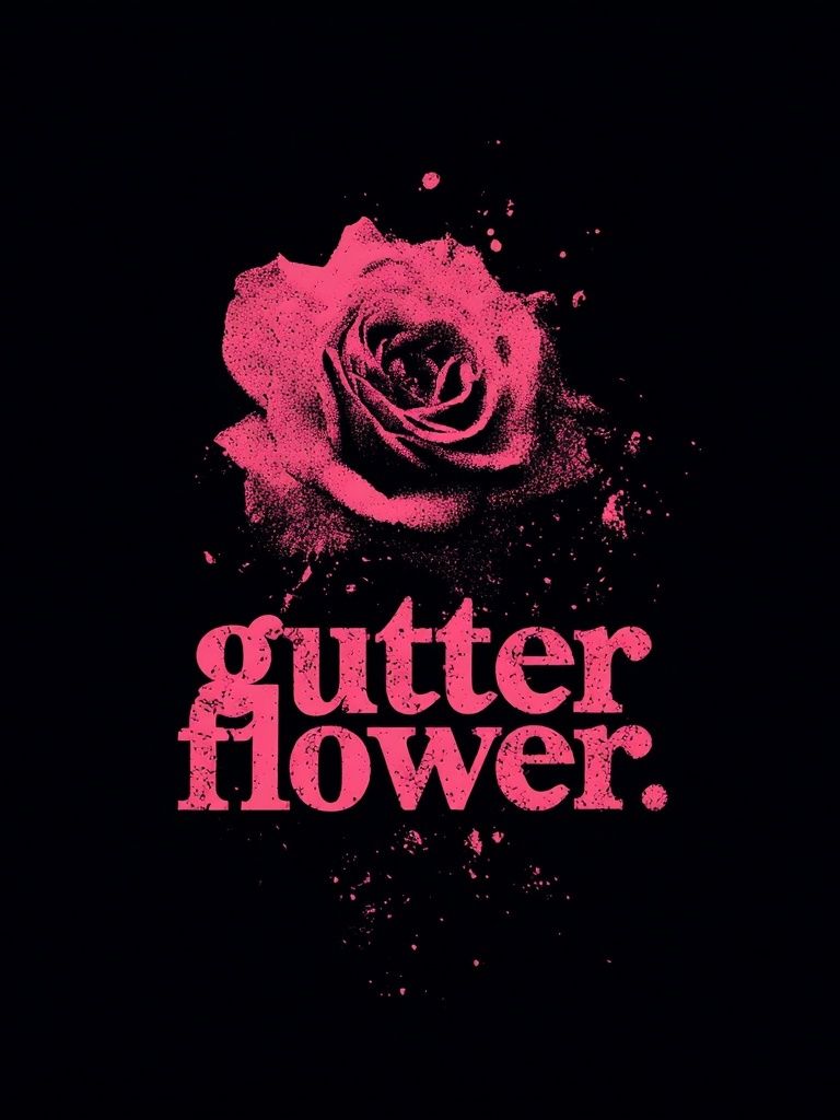 Gutter Flower — Typography Print. poster detail