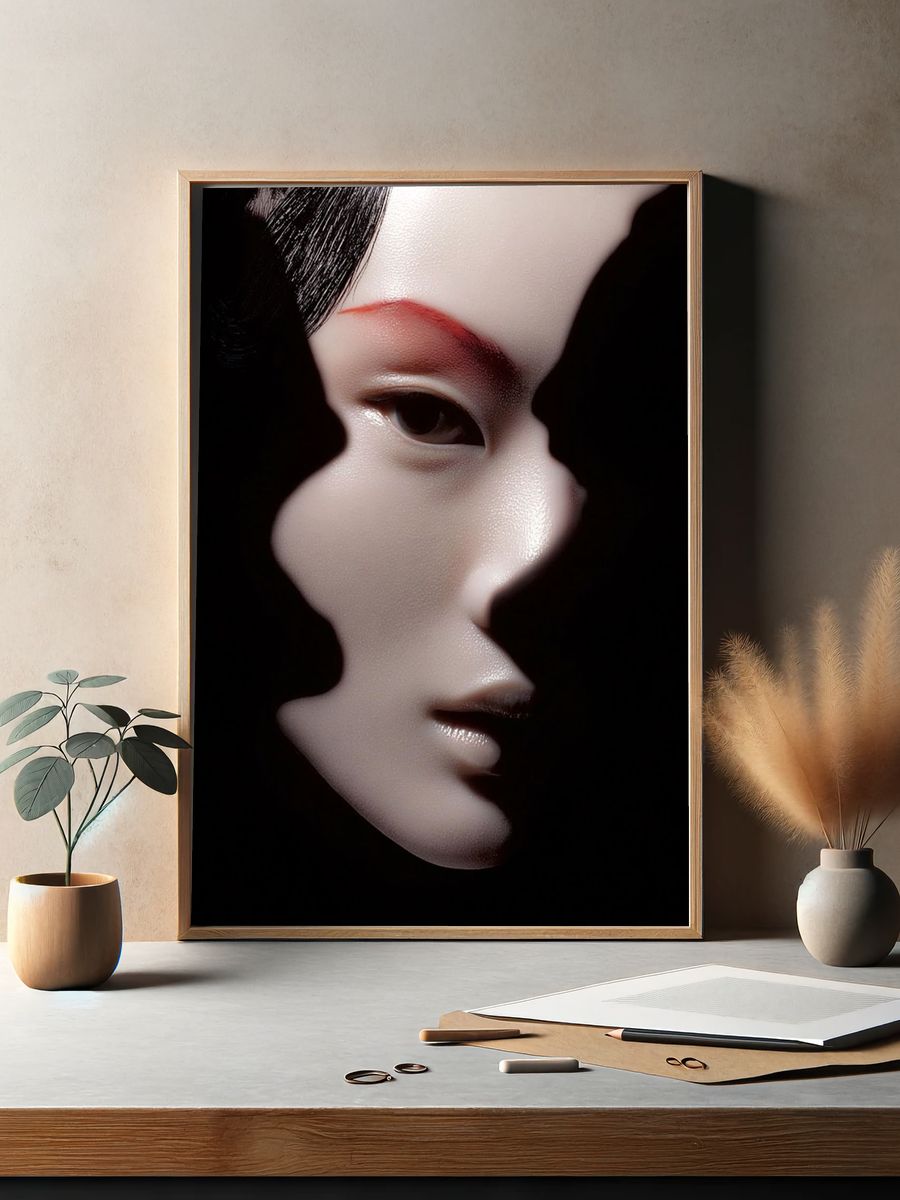 Geisha Face — Fine Art Print. — room view 2