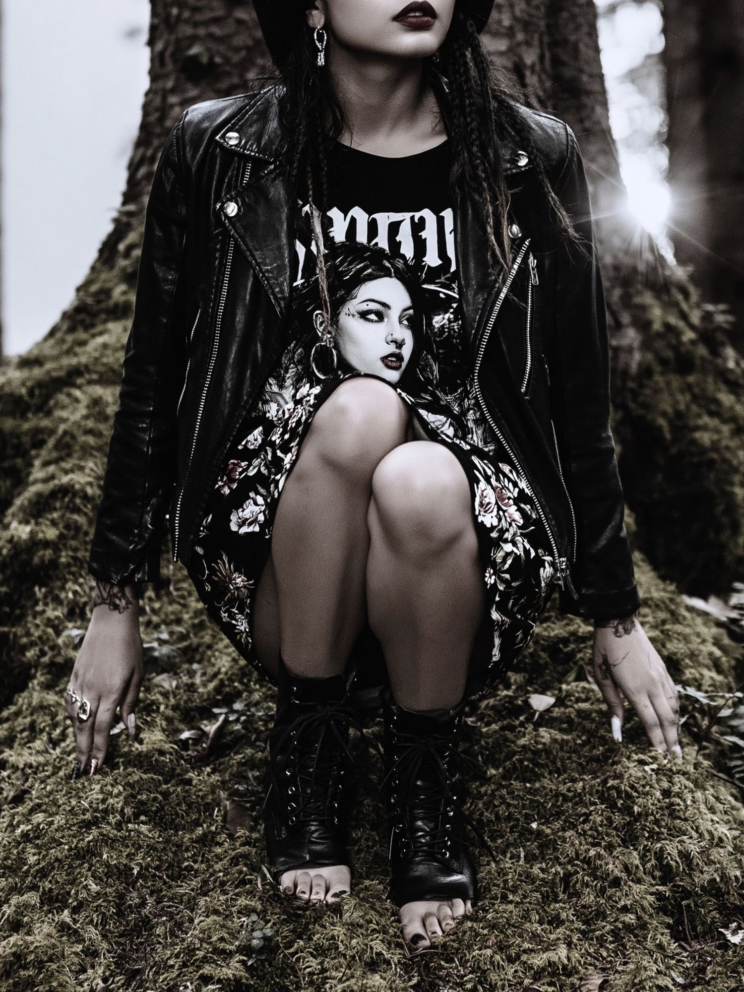 Gothic Forest Portrait Photography Poster. poster detail
