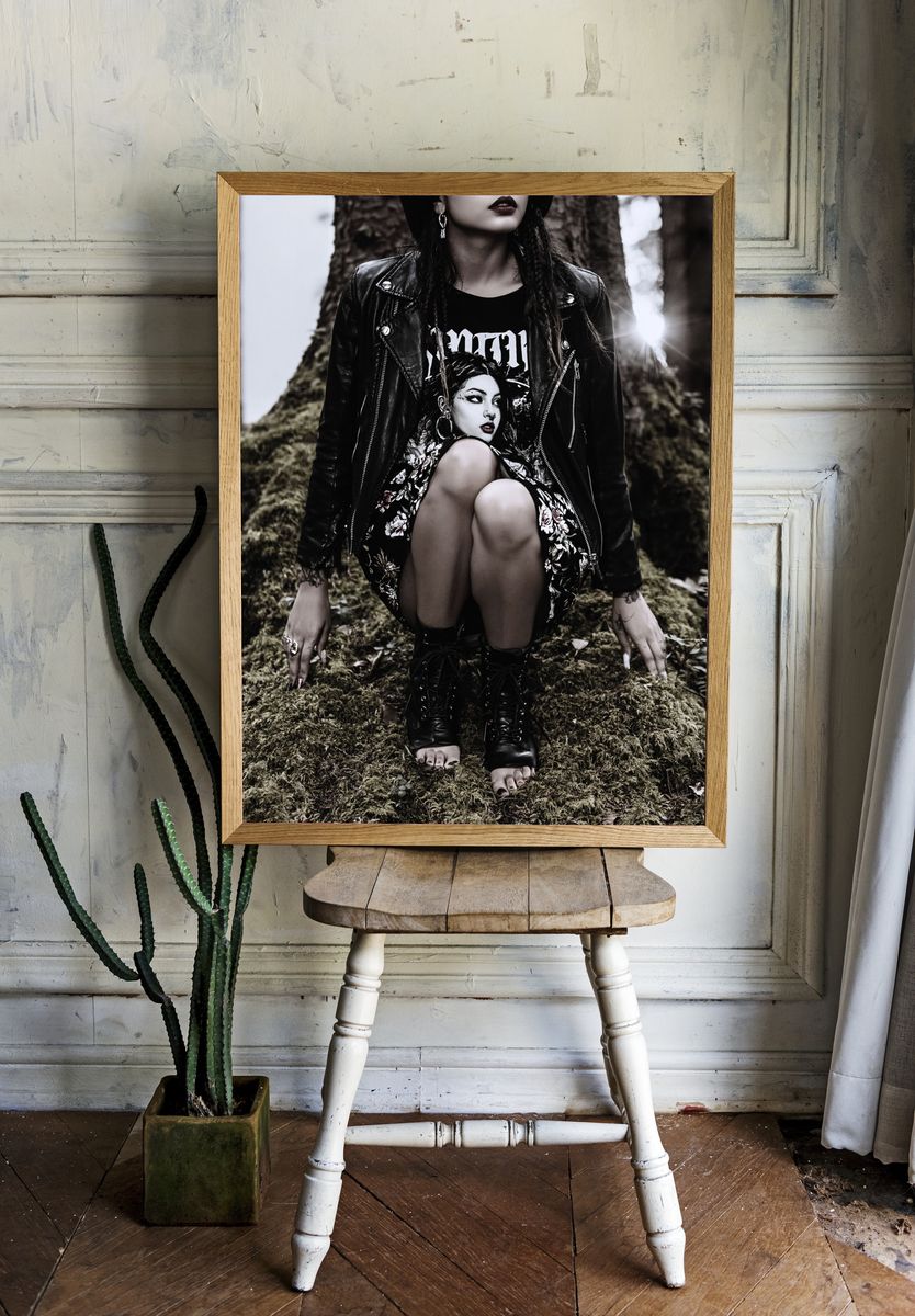 Gothic Forest Portrait Photography Poster. room preview