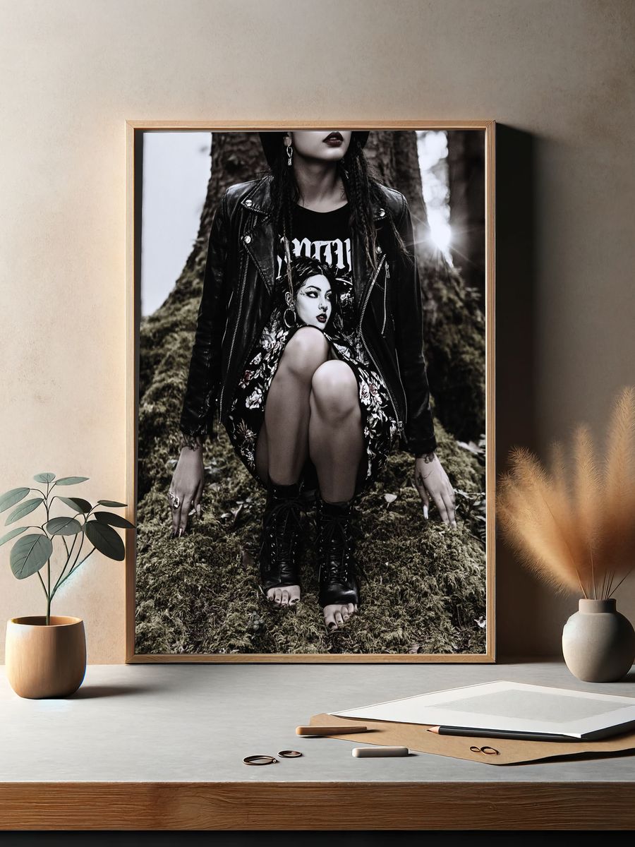 Gothic Forest Portrait Photography Poster. — room view 2