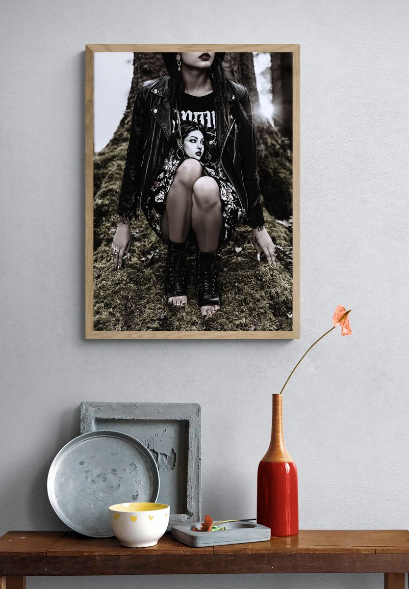 Gothic Forest Portrait Photography Poster. — room view 3