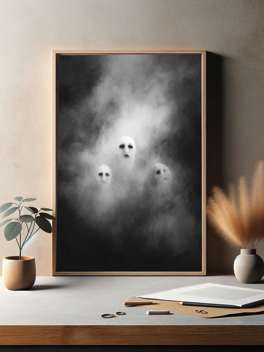 Ghostly Figures — Fine Art Print. — room view 2