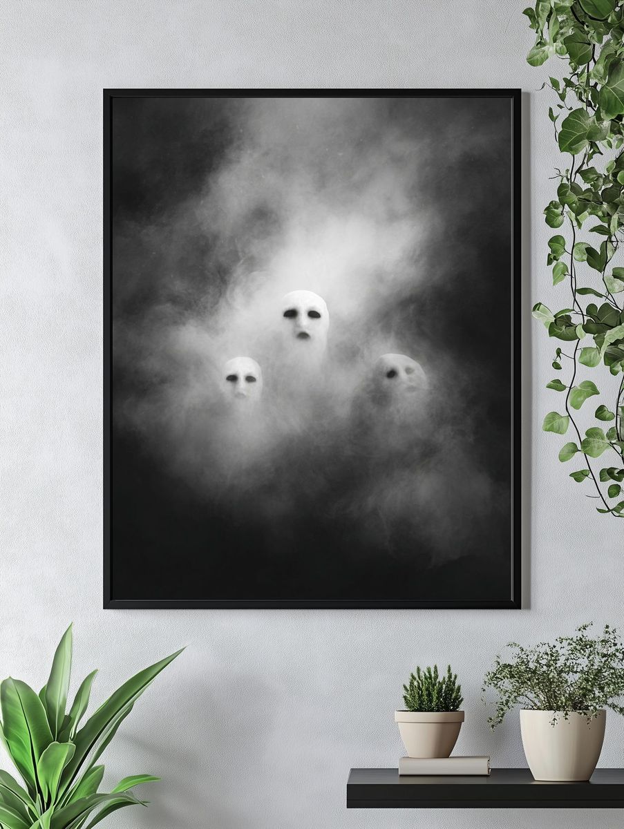 Ghostly Figures — Fine Art Print. — room view 4