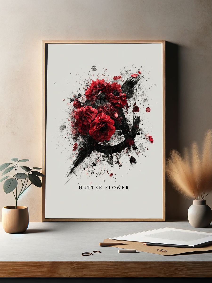 Gutter Flower — Fine Art Print. — room view 2