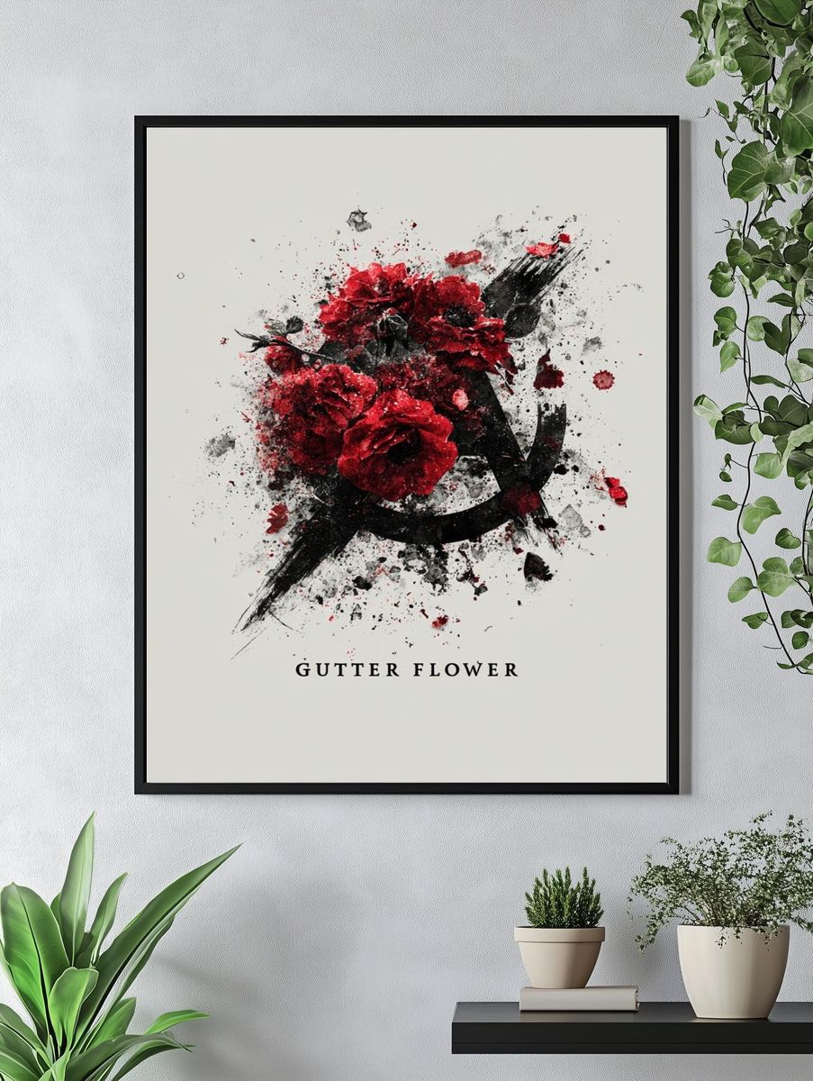 Gutter Flower — Fine Art Print. — room view 4
