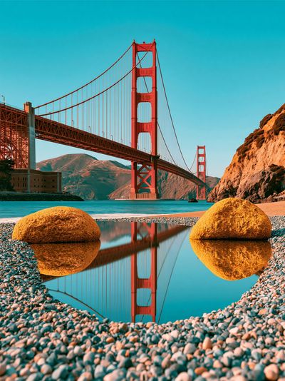 Golden Gate Bridge Landscape Poster.