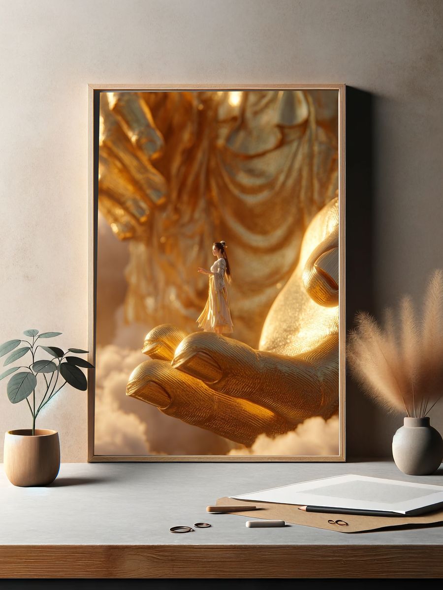 Golden Goddess — Fine Art Print. — room view 2