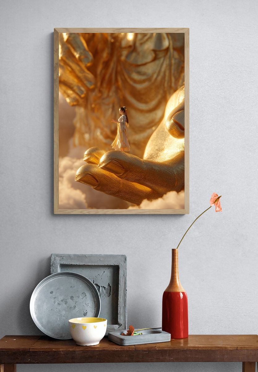 Golden Goddess — Fine Art Print. — room view 3