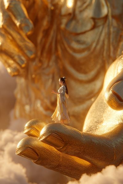 Golden Goddess — Fine Art Print. poster