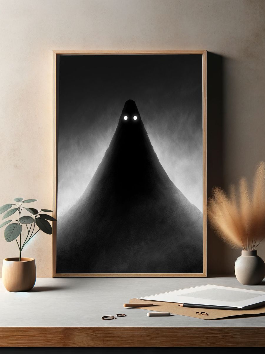 Ghostly Figure in Fog Poster. — room view 2