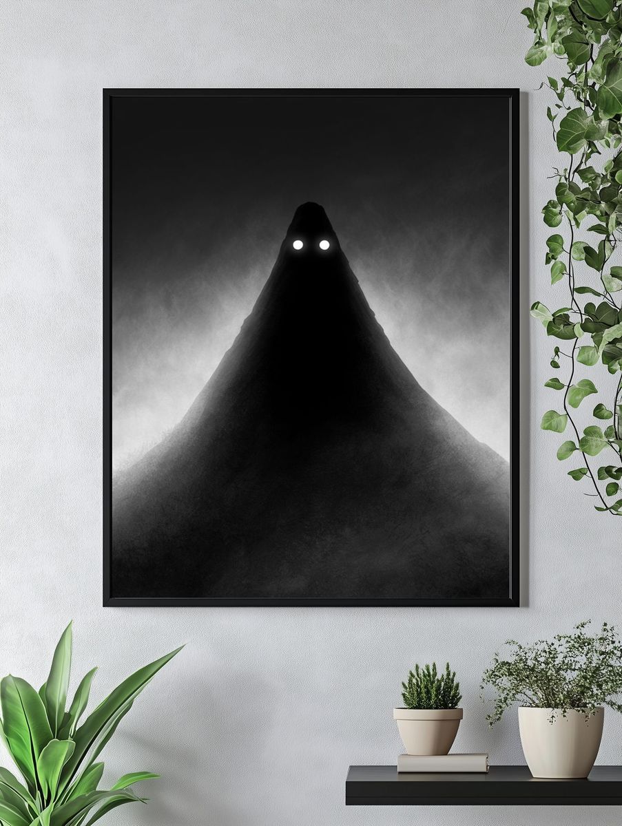 Ghostly Figure in Fog Poster. — room view 4