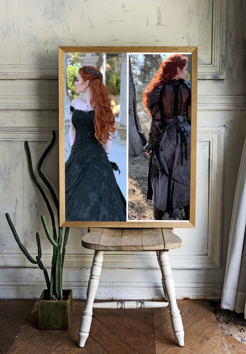 Gothic Red-Haired Portrait Poster. — room view 1