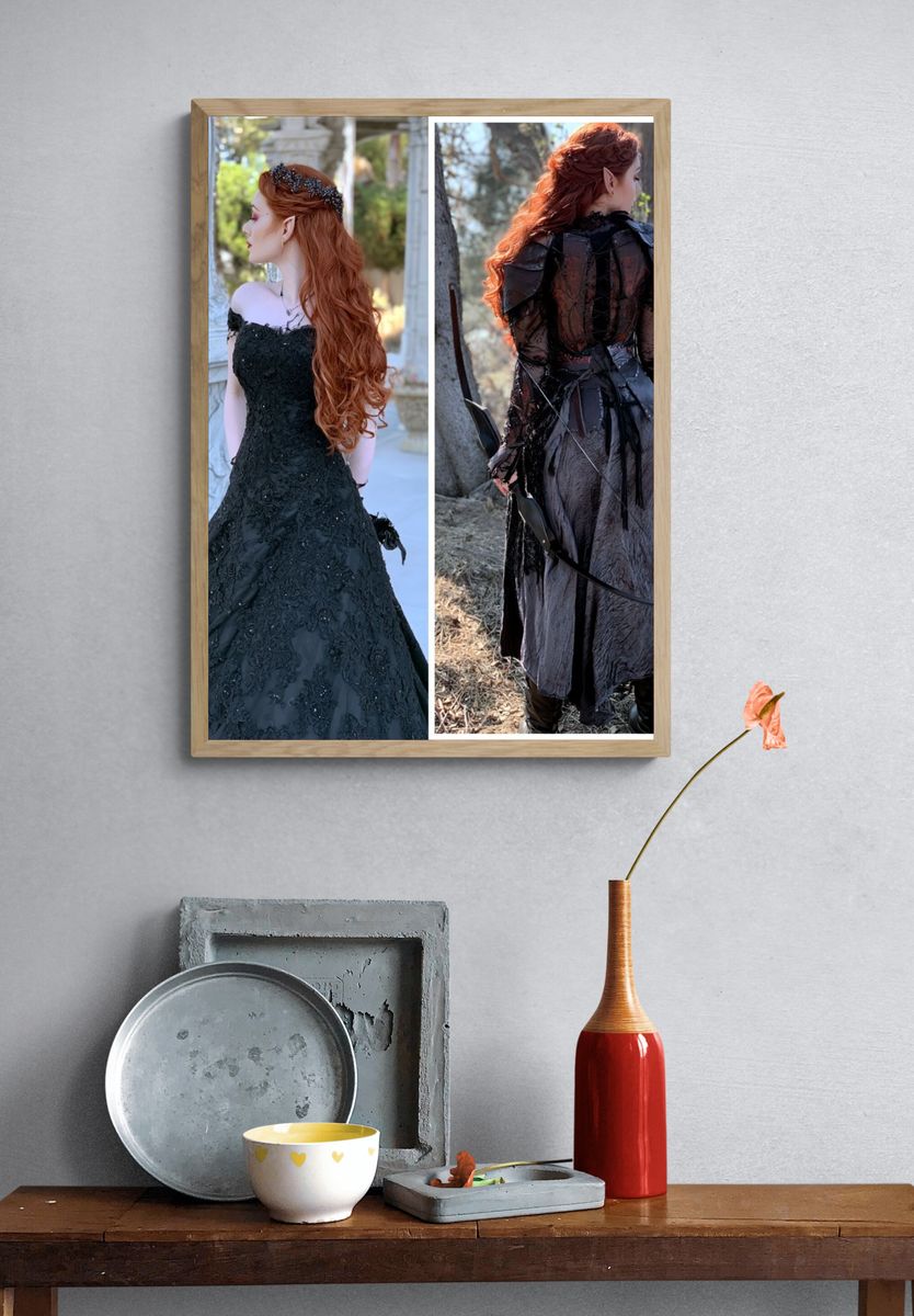 Gothic Red-Haired Portrait Poster. — room view 3