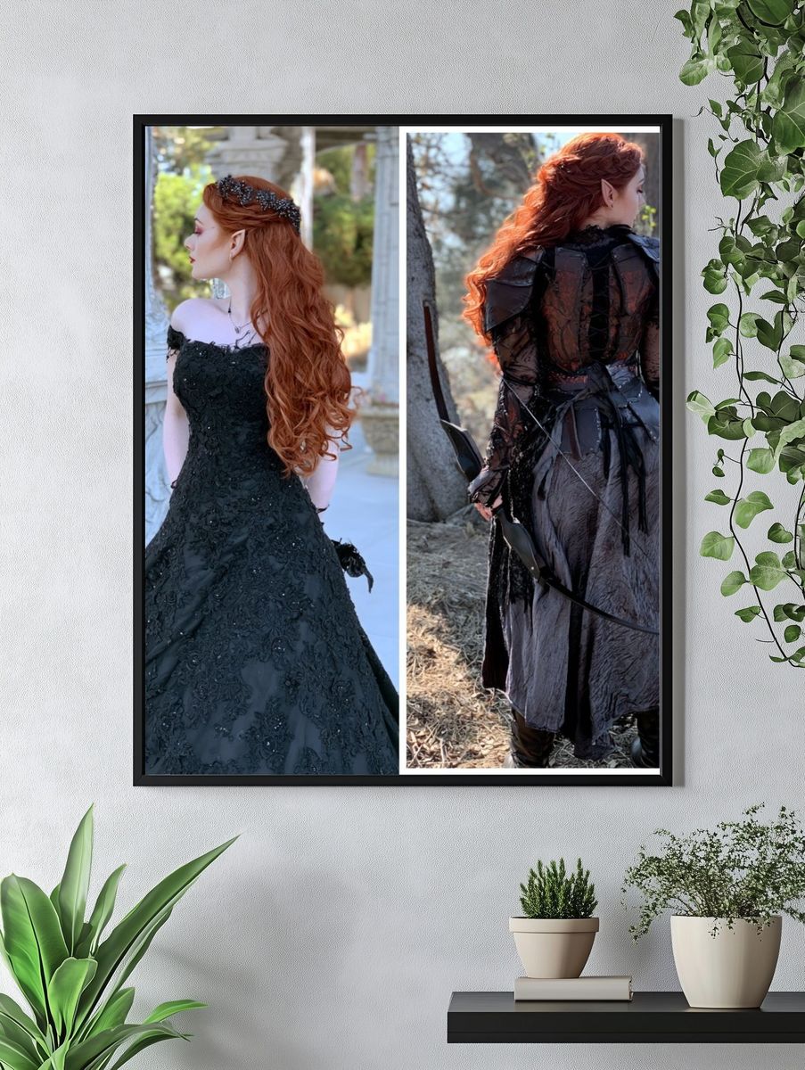Gothic Red-Haired Portrait Poster. — room view 4