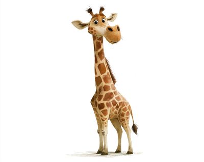 Cute Giraffe Illustration Poster.