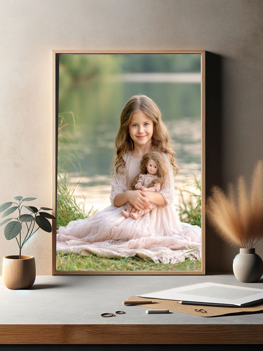 Girl by the Lake Photography Poster. — room view 2