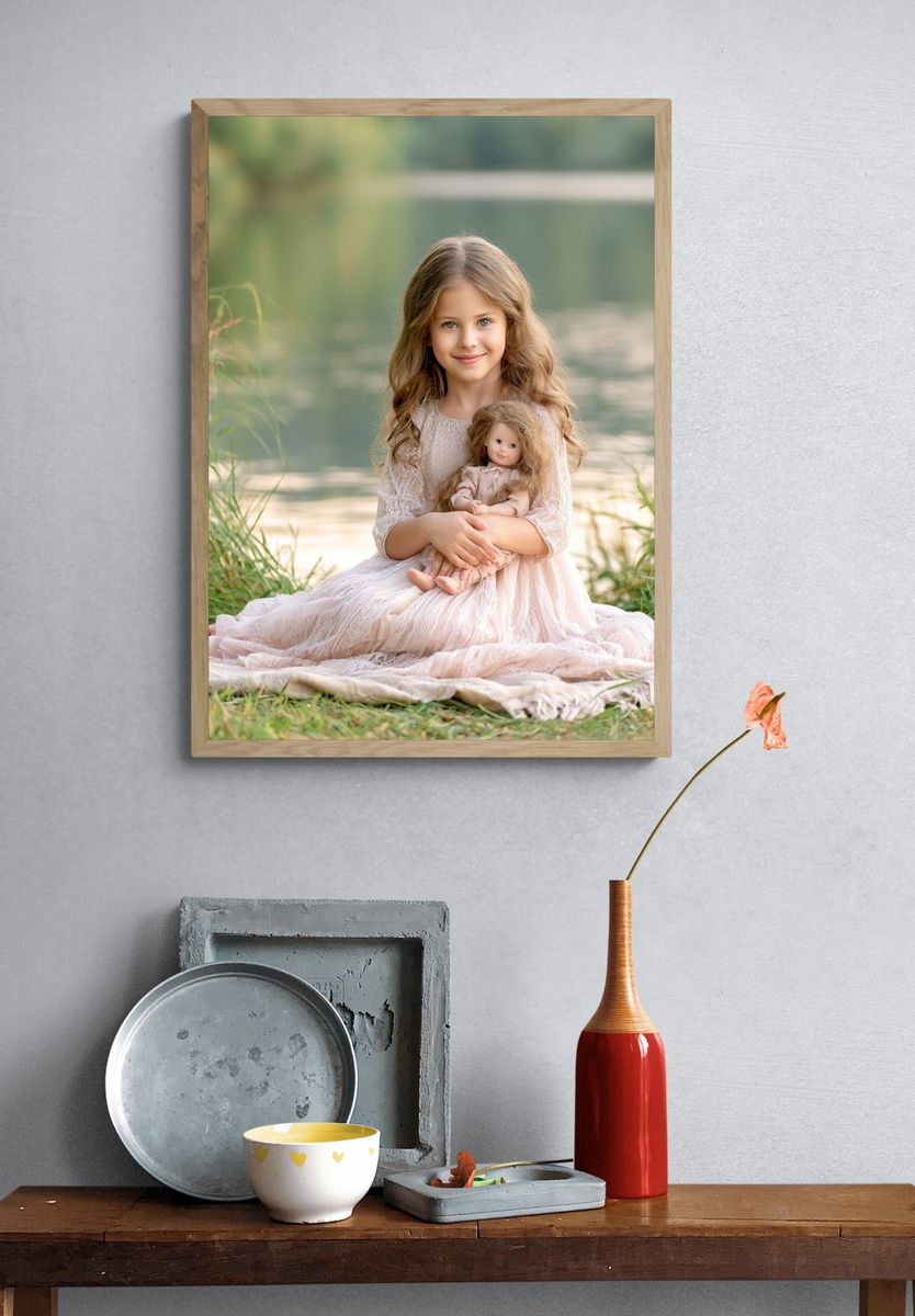 Girl by the Lake Photography Poster. — room view 3