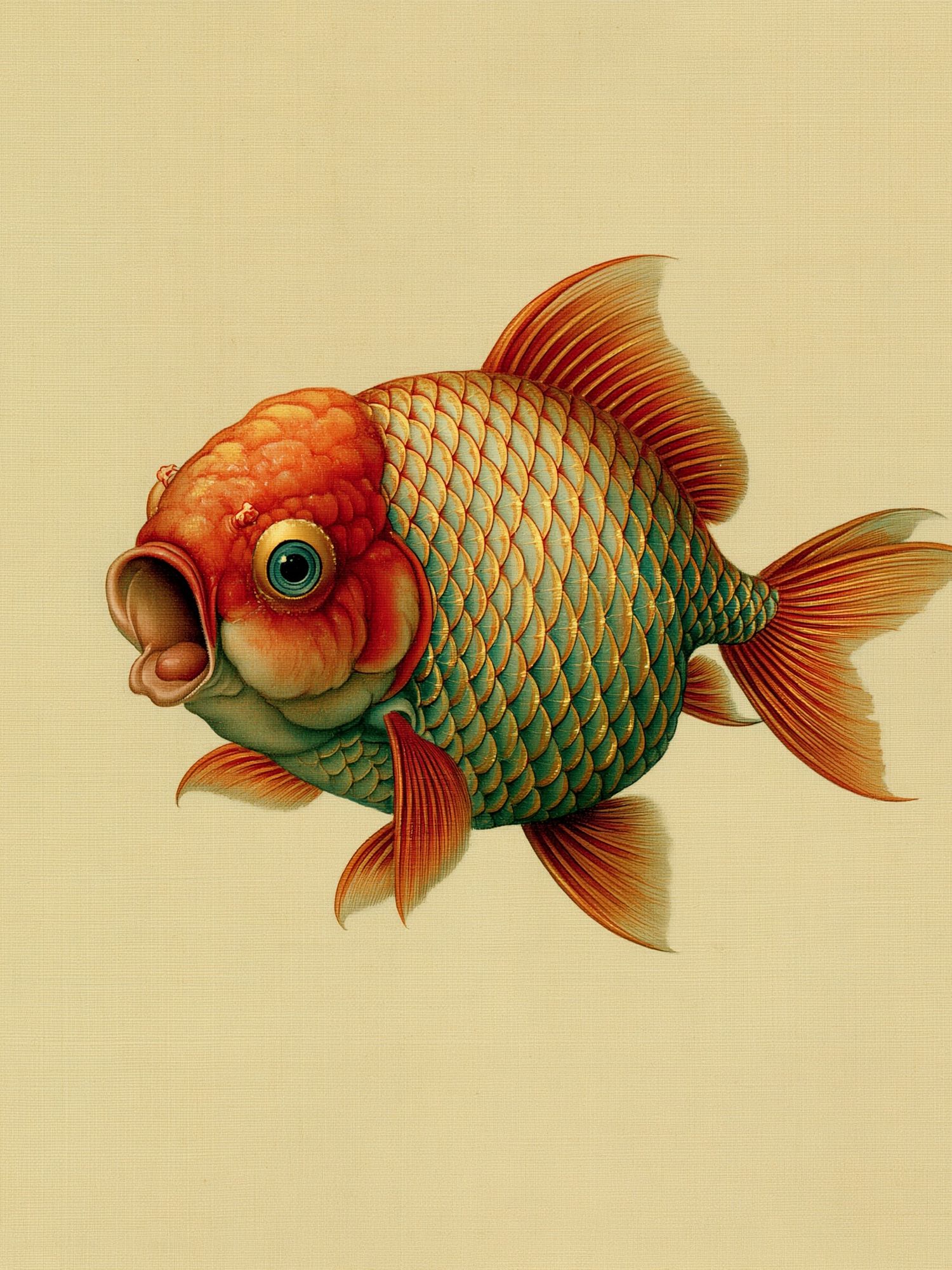 Goldfish Illustration Poster. poster detail