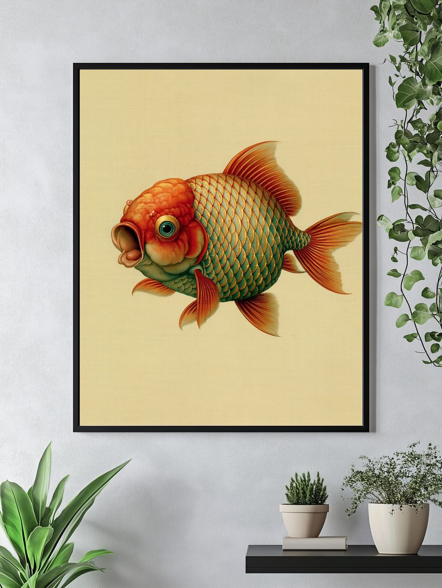 Goldfish Illustration Poster. — room view 4
