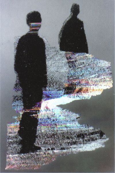 Glitch Figures Abstract Poster. poster print
