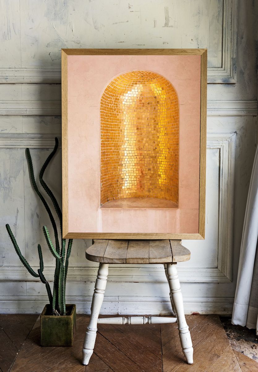 Golden Mosaic Arch — Fine Art Print. — room view 1