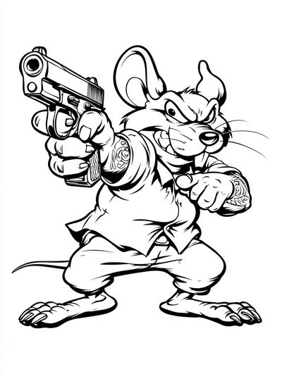 Gangster Mouse — Illustration Print. poster print