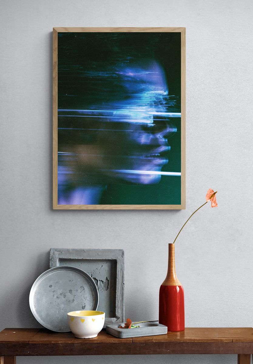 Glowing Motion Portrait Print. — room view 3