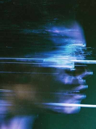Glowing Motion Portrait Print.