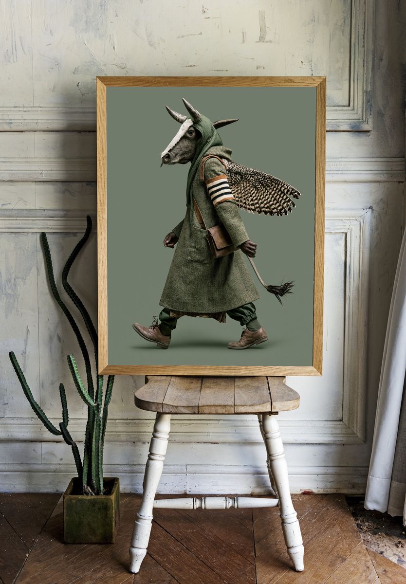 Goat in Costume Photography Poster. room preview