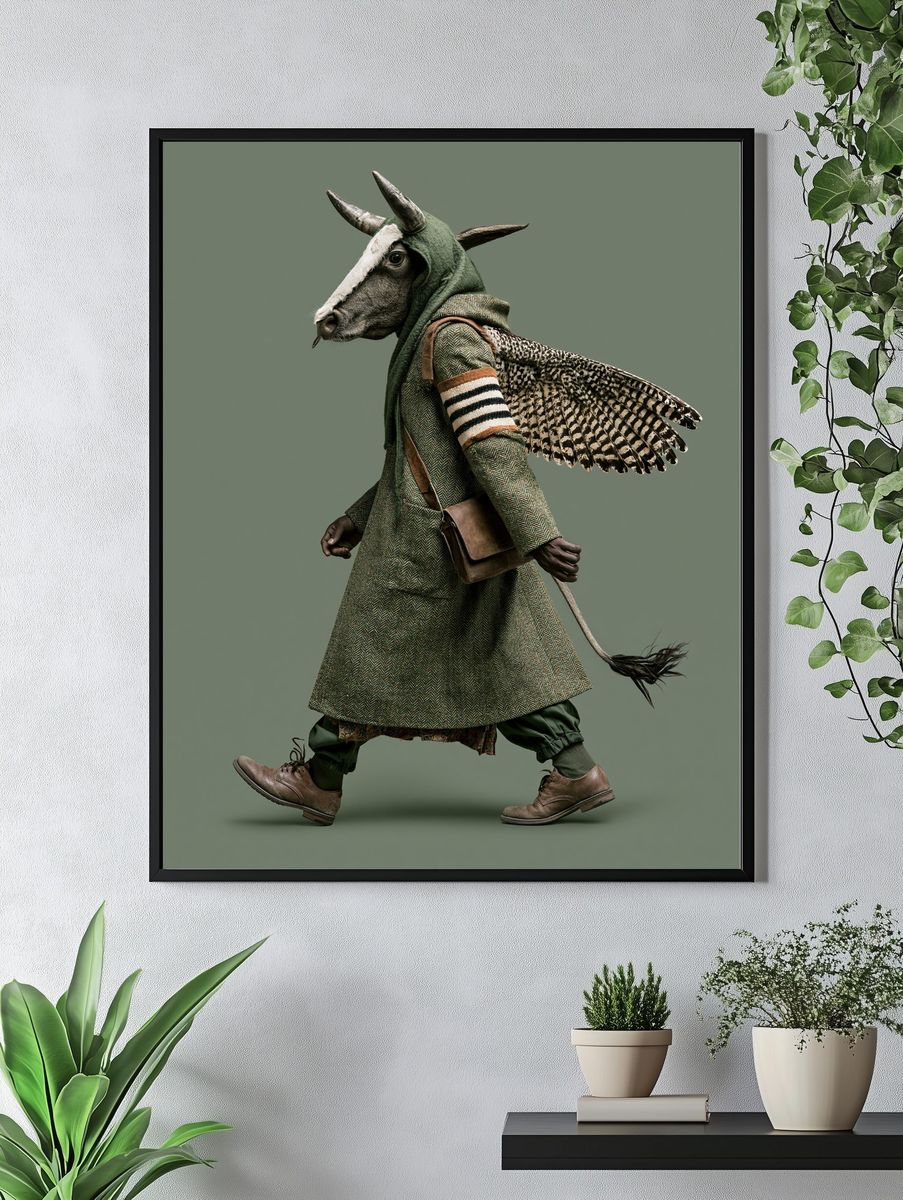 Goat in Costume Photography Poster. — room view 4