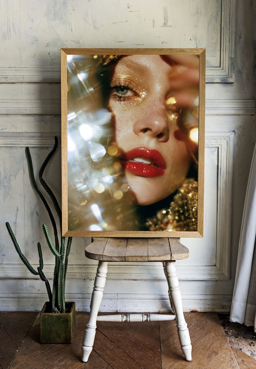 Glamorous Gold Portrait Poster. room preview