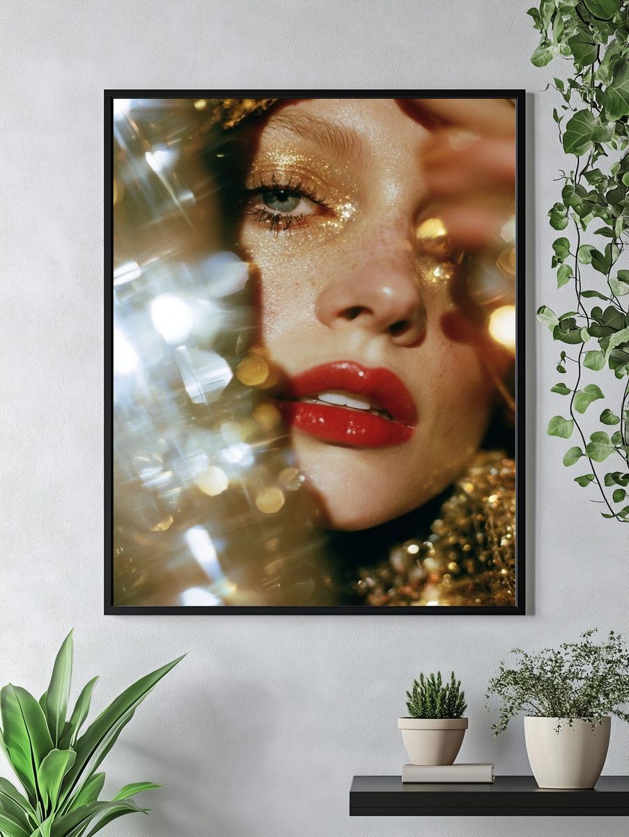 Glamorous Gold Portrait Poster. — room view 4