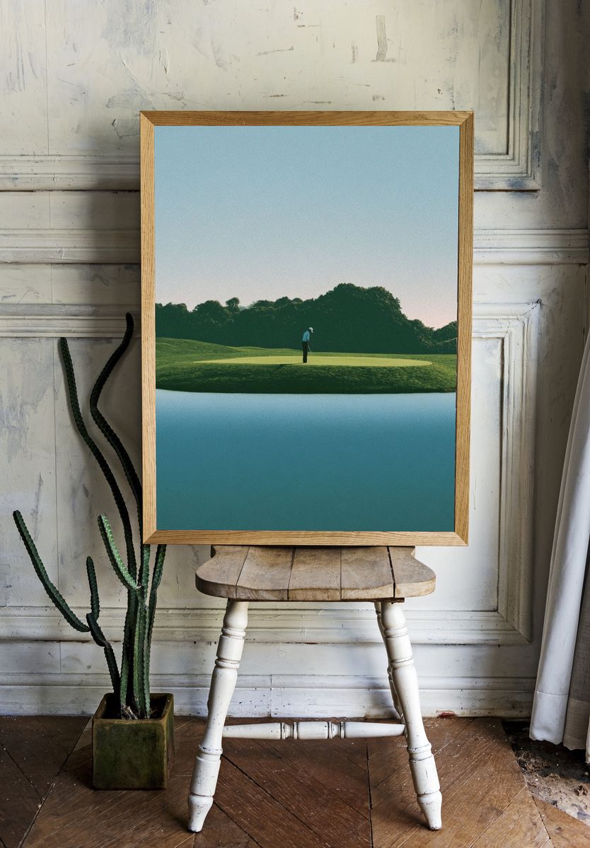 Golf Green Landscape Poster. room preview