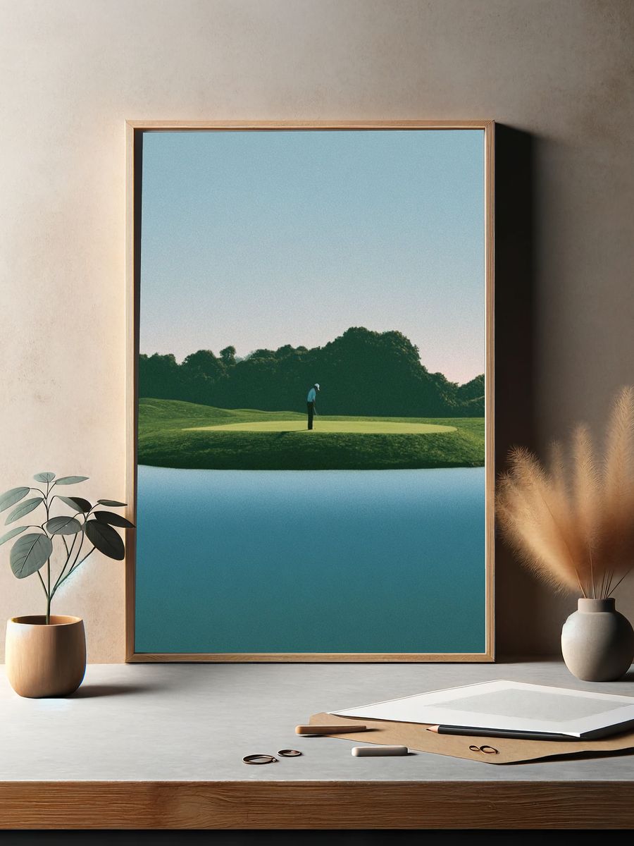 Golf Green Landscape Poster. — room view 2