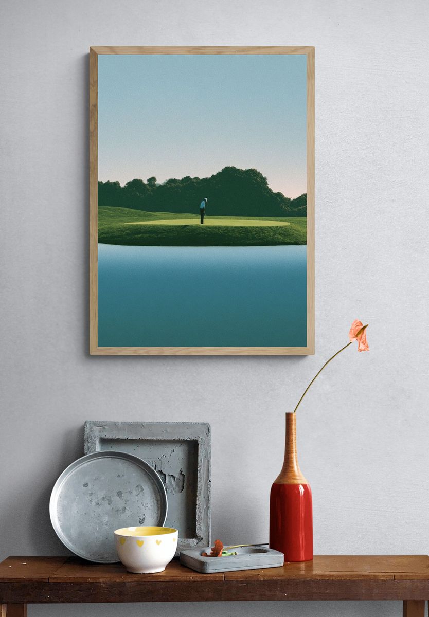 Golf Green Landscape Poster. — room view 3