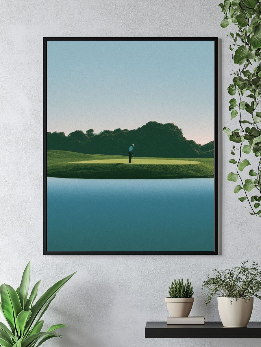 Golf Green Landscape Poster. — room view 4