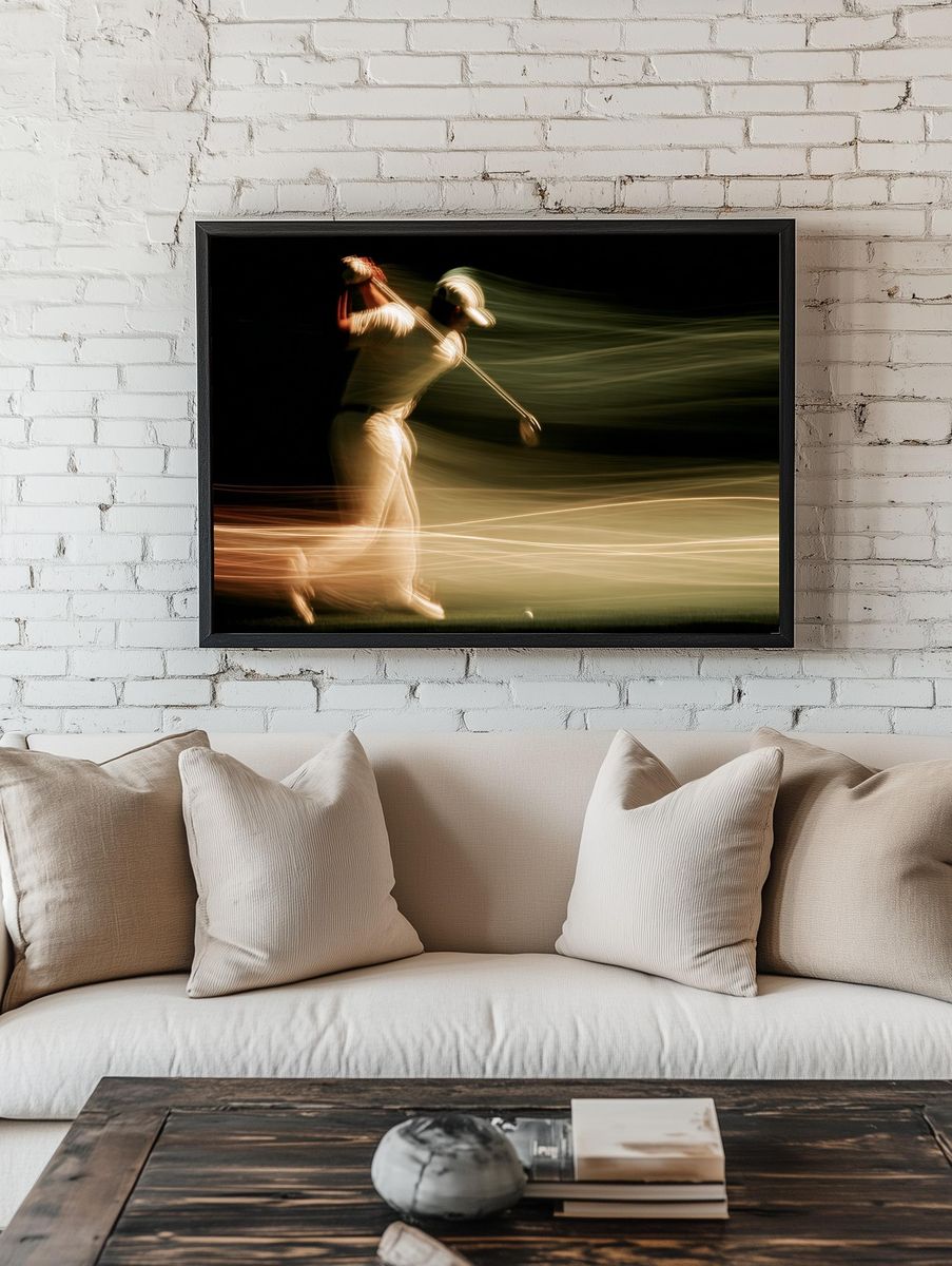Golf Swing Motion Photography Poster. — room view 1