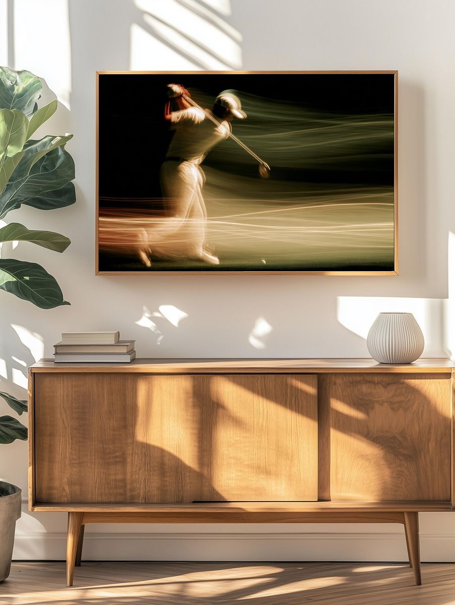 Golf Swing Motion Photography Poster. — room view 3