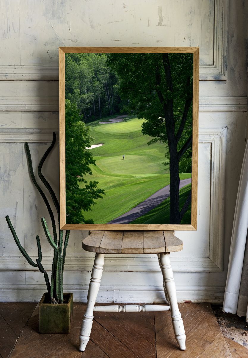 Green Golf Course Landscape Poster. room preview